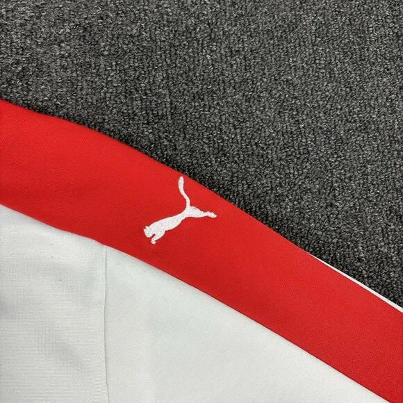 Puma Arsenal Track Jacket Men Red White Fly Emirates Soccer 2014-2015 Size Large - Picture 4 of 6